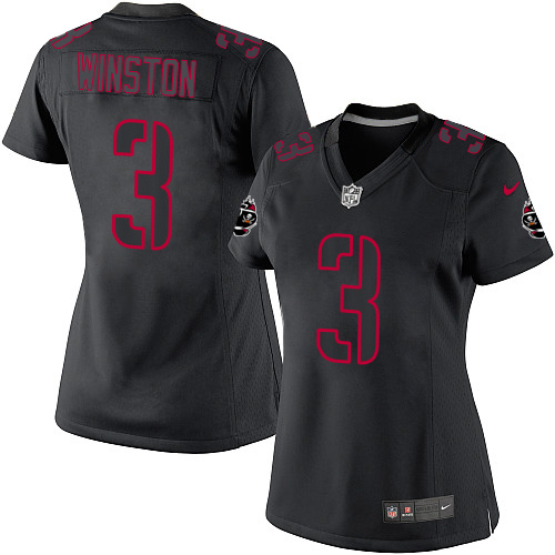 Women's Elite Jameis Winston Nike Jersey Black - #3 Impact NFL Tampa Bay Buccaneers